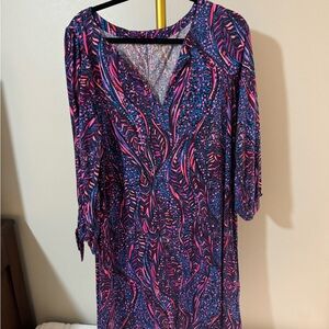 Lilly Pulitzer Pink and Blue Patterned Dress